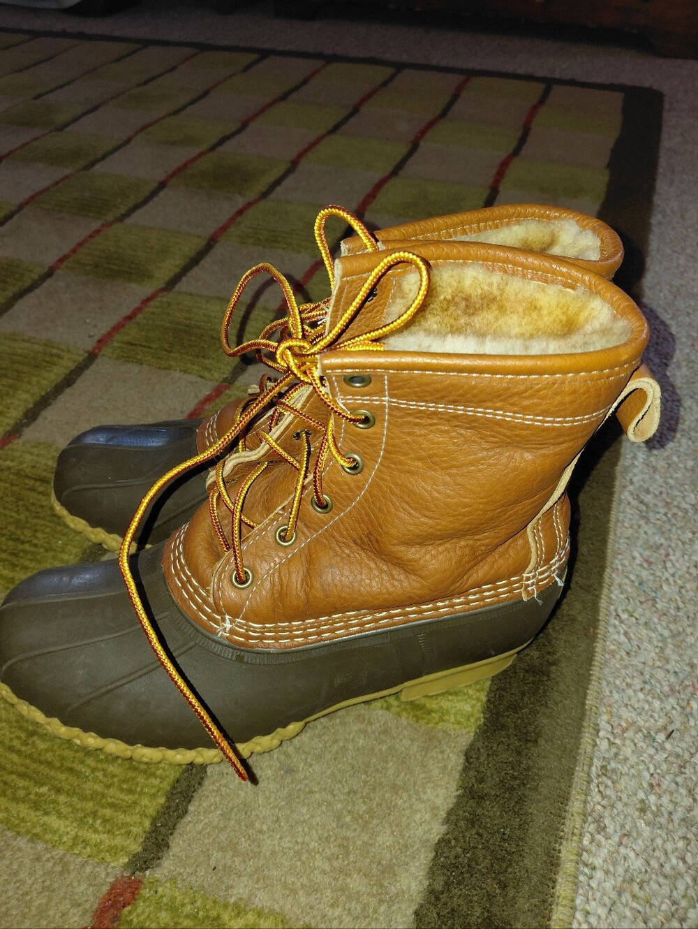 LL Bean Faux Fur 8" Bean Boots